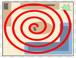 Spiral Search Pattern Clip Arts - Spiral Crime Scene Search Patterns - Png Download