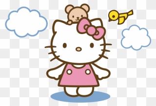 Hello Kitty With Teddy Bear Clipart