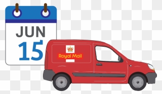 Delivery Clipart Royal Mail Van - Royal Mail Van Drawing - Png Download