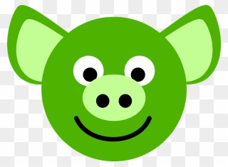 Green Pig Face Clipart - Traffic Signal Clipart - Png Download