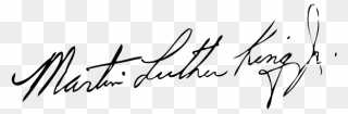 Martin Luther King Jr Signature - Signature Transparent Background Black Clipart
