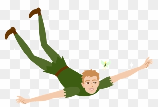 Flying Peter Pan Clipart - Illustration - Png Download