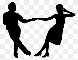 Swing Ballroom Dance Carolina Shag Collegiate Shag - Silhouette Swing Dancing Clipart