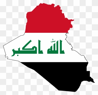 Flag Map Of Iraq Clipart