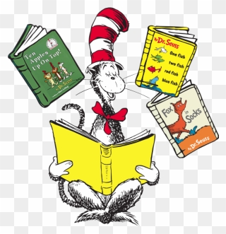The Cat In The Hat Fox In Socks Green Eggs And Ham - Dr Seuss Book Clipart - Png Download