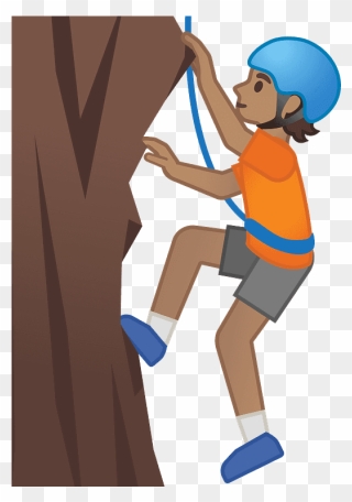 Person Climbing Emoji Clipart - Emoji Escalando - Png Download