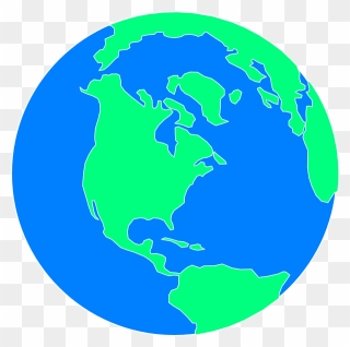 Earth United States Globe World Clip Art - Cartoon Transparent Background Earth - Png Download