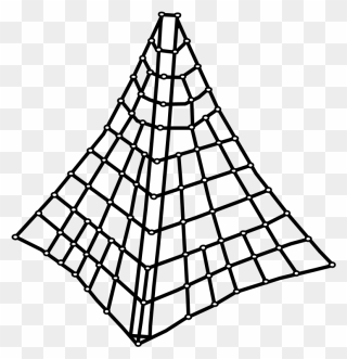 Spider Net Climber Triangle Black And White Png - Climbing Web Png Clipart