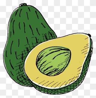 Avocado Clipart Drawing - Avocado Easy To Draw - Png Download