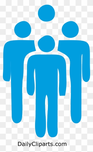 Group Of People Clipart Blue - Men And Women Icon Png Transparent Png