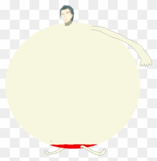 Red Speedo Guy Inflate Like A Balloon - Circle Clipart