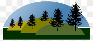 Mountainous Trees Clipart - Png Download