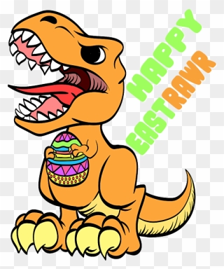 Cute Dinosaur Easter Clipart - Png Download