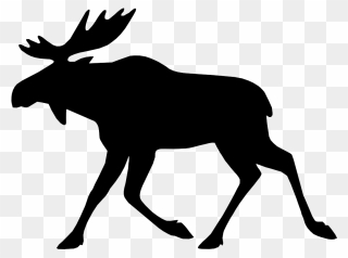 Transparent Elk Clipart Black And White - Moose Icon - Png Download