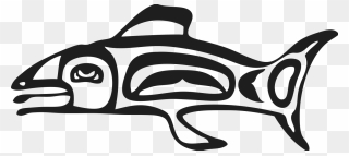 Clipart Fish Black And White Cod Picture Black And - Chinook Salmon - Png Download
