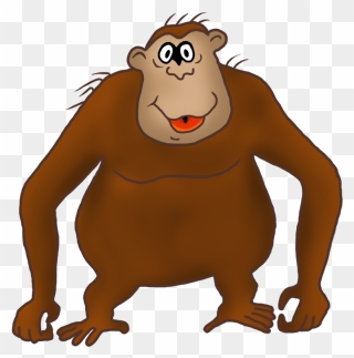 Cartoon Drawing Of Gorilla Png - Old Monkey Clipart Transparent Png