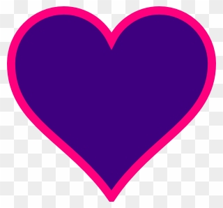 Purple And Pink Heart Clip Art At Clker - Heart - Png Download