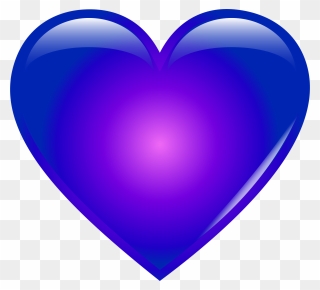 Blue Heart Clipart - Purple And Blue Heart Emoji - Png Download