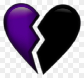 Transparent Shattered Heart Clipart - Transparent Heart Break Emoji - Png Download