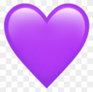 Purple Heart Emoji Ios - Emoji Corazón Rosa Png Clipart