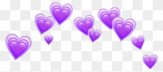 #purple #heart #emoji #crown #galaxy #girl #boy #aesthetic - Blue Heart Png Transparent Clipart