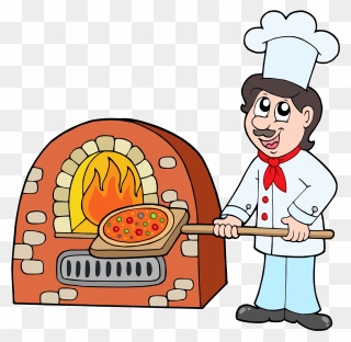 Bake Clipart Oven Fire - Cooking Pizza Clipart - Png Download