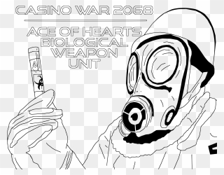 Biological Weapons Ace Of Heart Casino War Coloring - Biological Weapon Clipart - Png Download