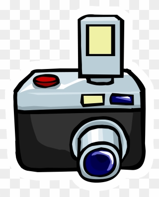 Clipart Camera Photography Club - Camera Pin Club Penguin - Png Download