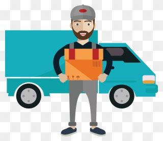 Delivery Courier Royalty Free Illustration - Courier Cartoon Png Clipart