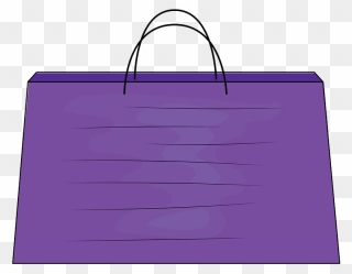 Purple Shopping Bag Clipart - Sign - Png Download