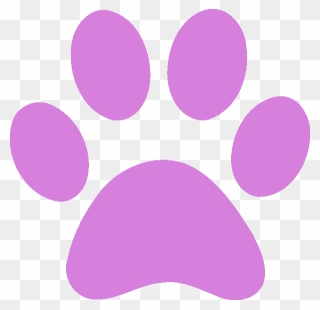 Finding A Home - Light Purple Paw Print Clipart