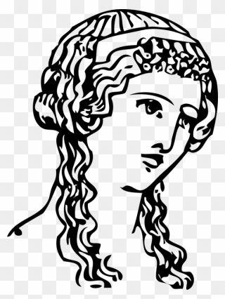Long Hair Greeks - Greek Woman Png Clipart