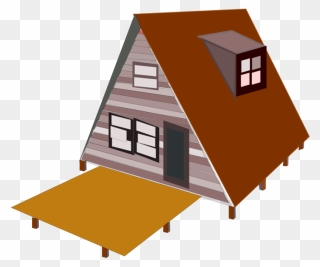 Angle,house,roof - Frame House Clip Art - Png Download
