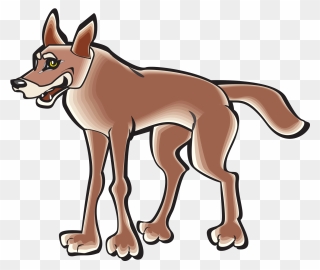 Cartoon, Body, Art, Animal, Tail, Coyote - Coyote Cartoon Clipart - Png Download