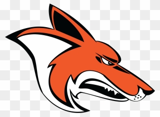 Orange And Black Coyote Head - Coyotes Williston High School Clipart