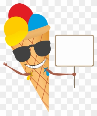 Transparent Ice Cream Clipart - Png Ice Cream Sunglasses Clipart