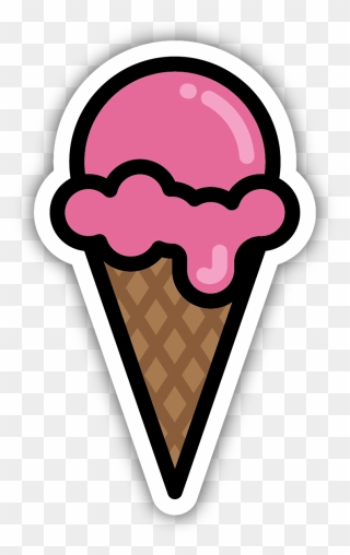 Ice Cream Cone Sticker Clipart
