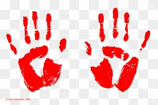Handprint Transparent Negative - Colorful Holi Hand Png Clipart