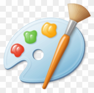 Paint Palette And Paint Brush - Windows Paint Icon Png Clipart