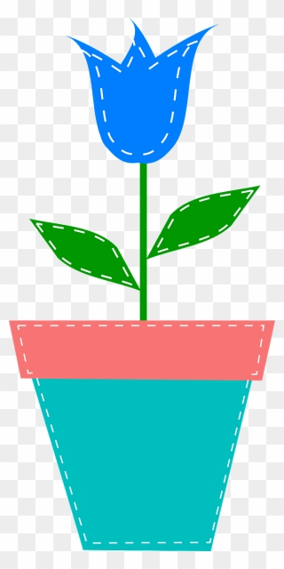 Pot Plant In Cartoon Clipart