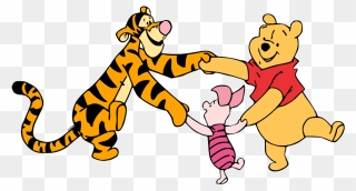 Winnie The Pooh And Tigger And Piglet Holding Hands Clipart