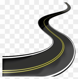 Clipart Road High Way - Curved Road Transparent - Png Download