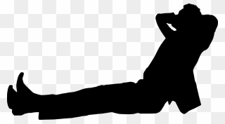 Lying Down Silhouette Clipart
