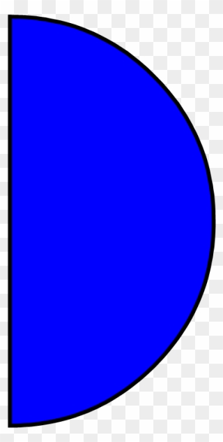 Blue Circle Clipart - Semi Circle Shape Clipart - Png Download