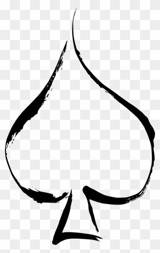Spade Symbol Png - Drawing Ace Of Spades Clipart