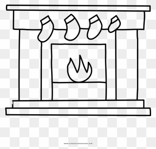 Christmas Fireplace Coloring Page - Fireplace Coloring Page Clipart