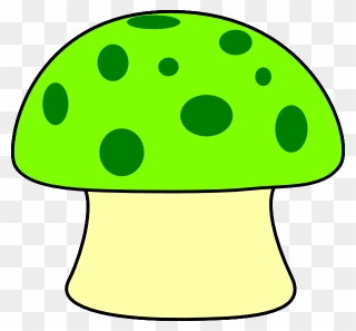 Green Mushroom Clipart - Png Download