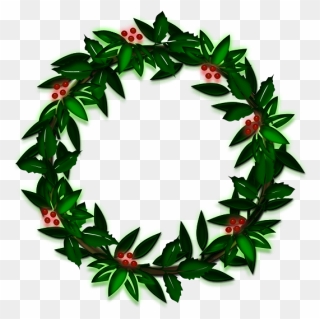 Clipart Evergreenwreath Png Transparent Library Free - Clip Art