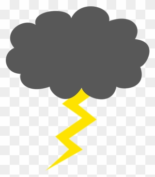 Nature Thunderstorm Silhouette - Lightning Bolt Clipart Transparent Background - Png Download