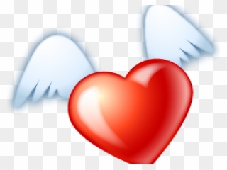 Heart With Wings Clipart - Hearts With Wings Png Transparent Png